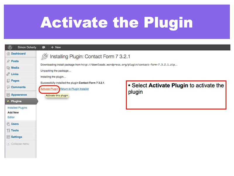 Activate the plugin
