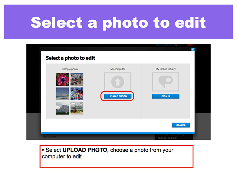 5: Select a photo to edit