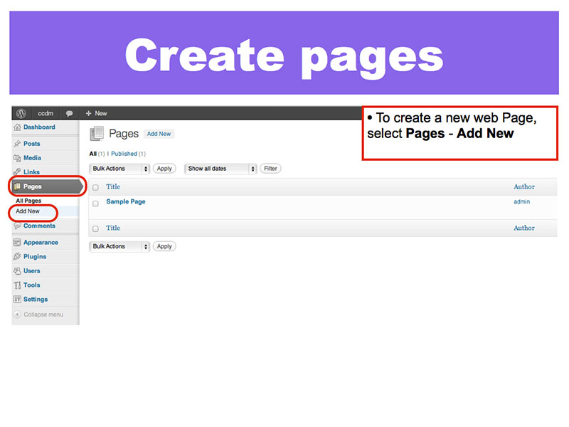 2: Create Pages