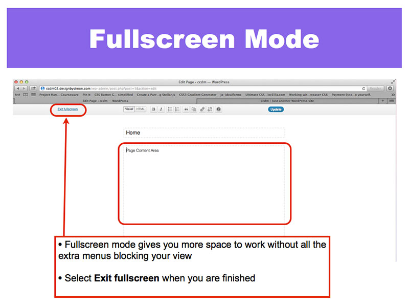7: Choose Fullscreen Mode for easy text editing