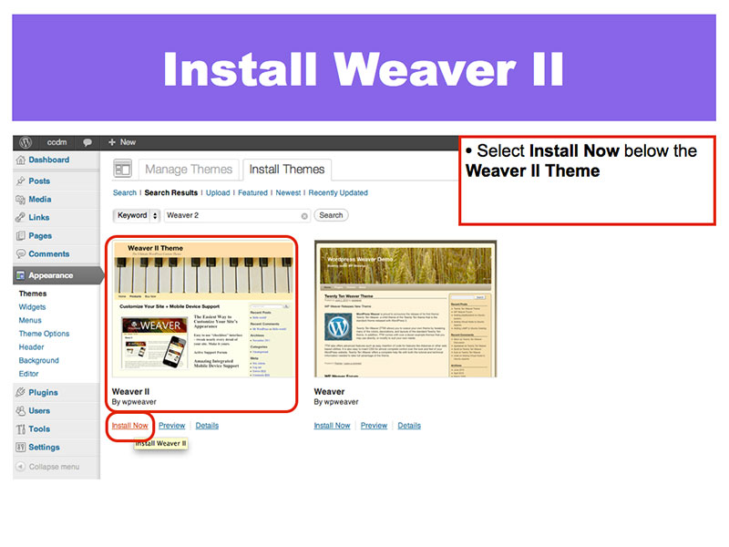 3: Install Weaver 2