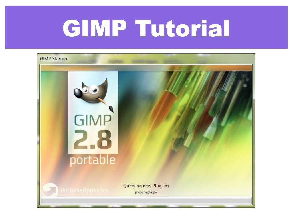 Double click the GIMP icon to launch the program