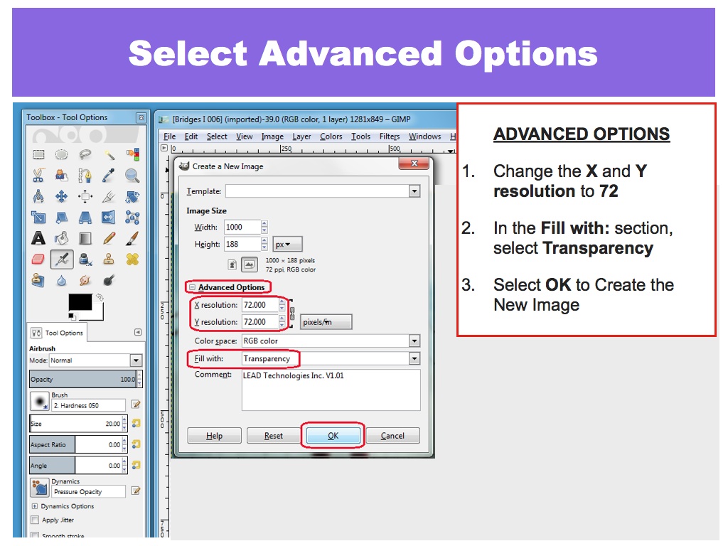 Select Advanced Options