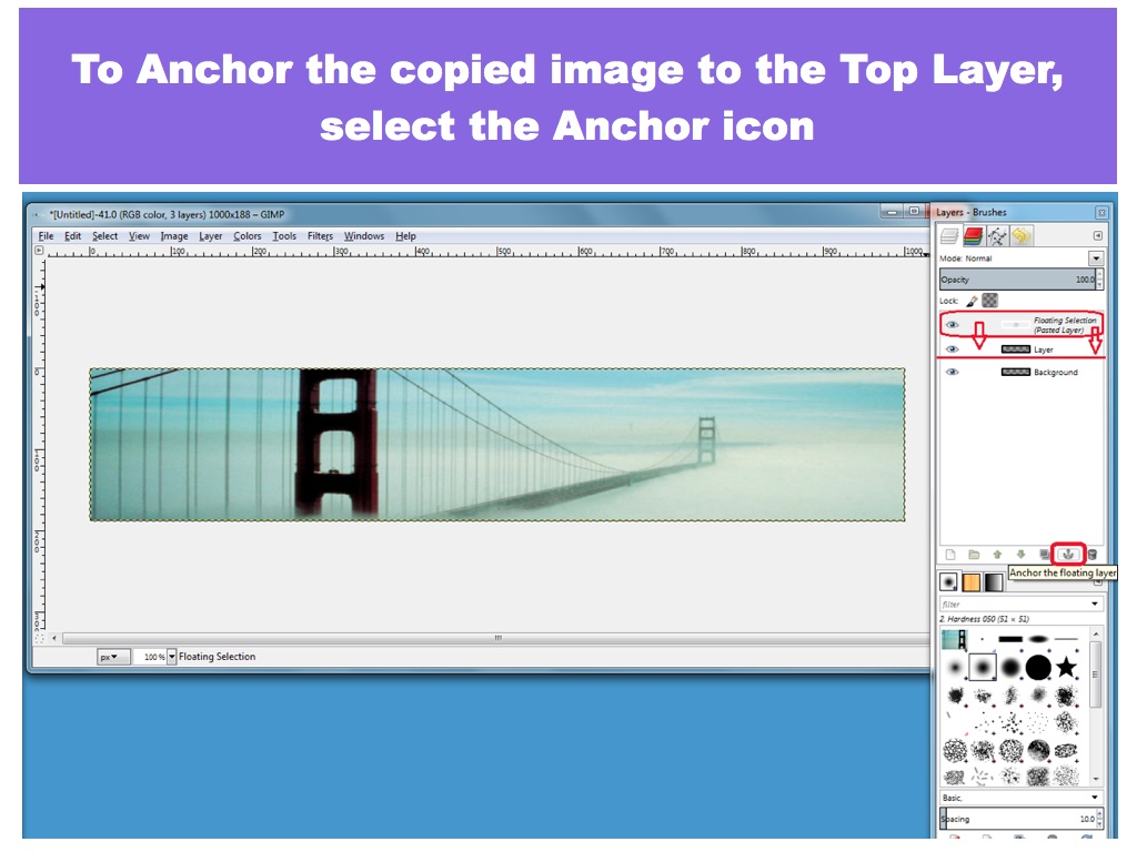 Anchor the Image to the New Layer