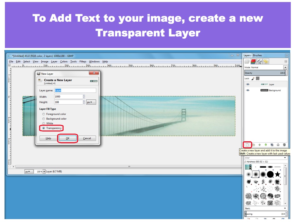 Create a New Transparent Layer