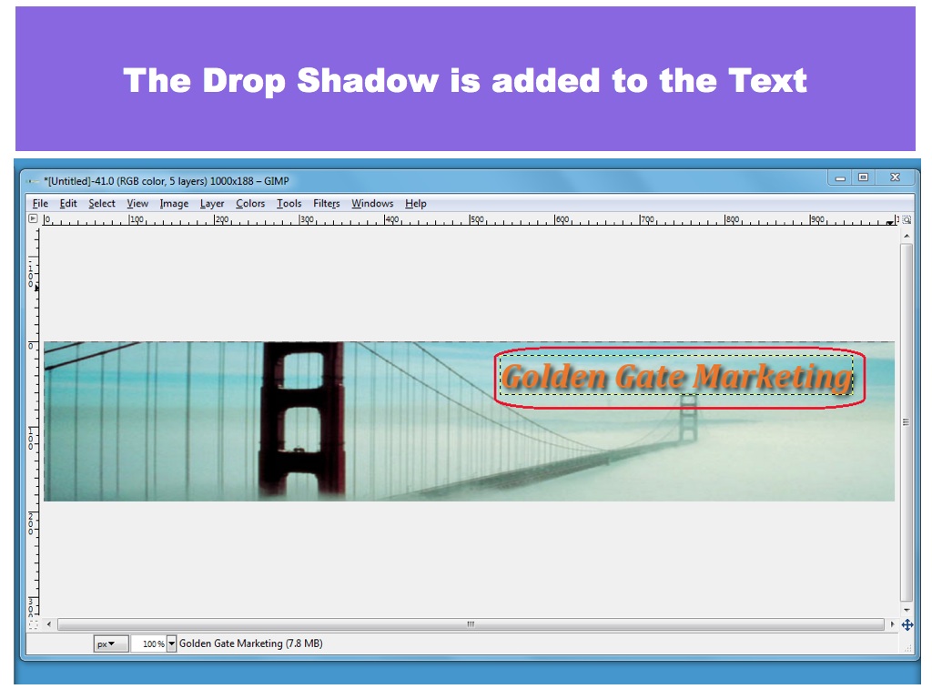 The Drop Shadow is Added to the Text