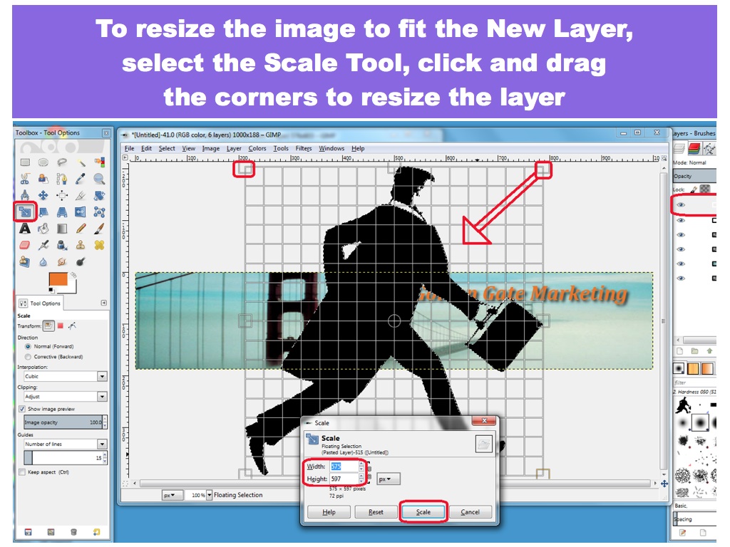 Select Scale to resize